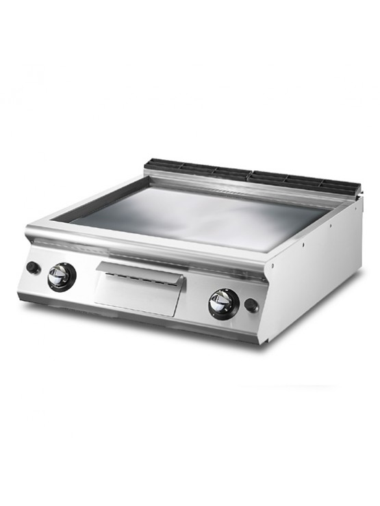 Fry Top Gás Placa Lisa - Chapa Cromada - Bancada - 700mm Fry Top Gás Placa Lisa - Chapa Cromada - Bancada - 700mm